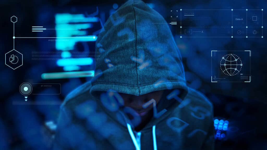 hacker with their hood up